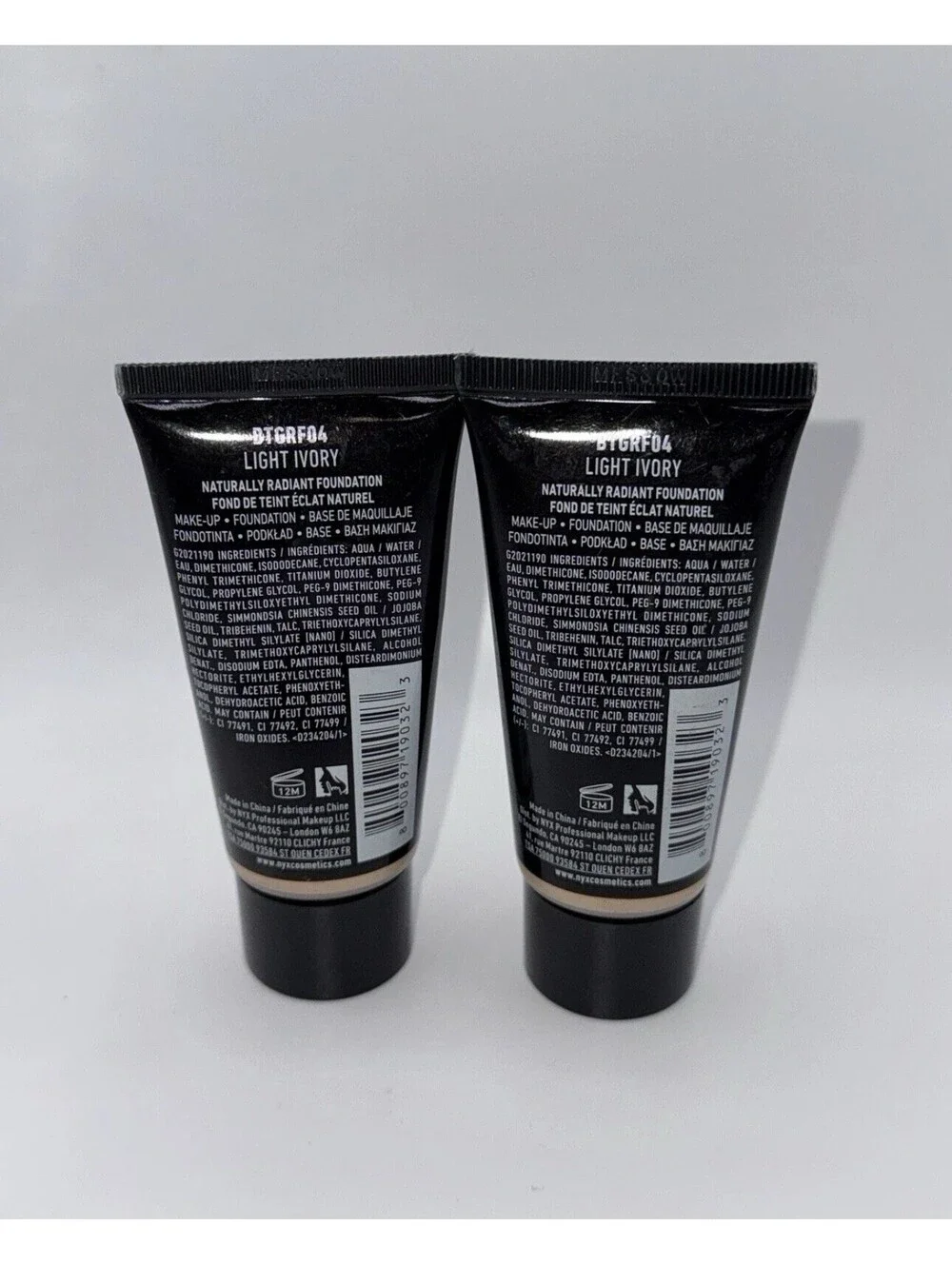 2 NYX Born To Glow Naturally Radiant Foundation Light Ivory